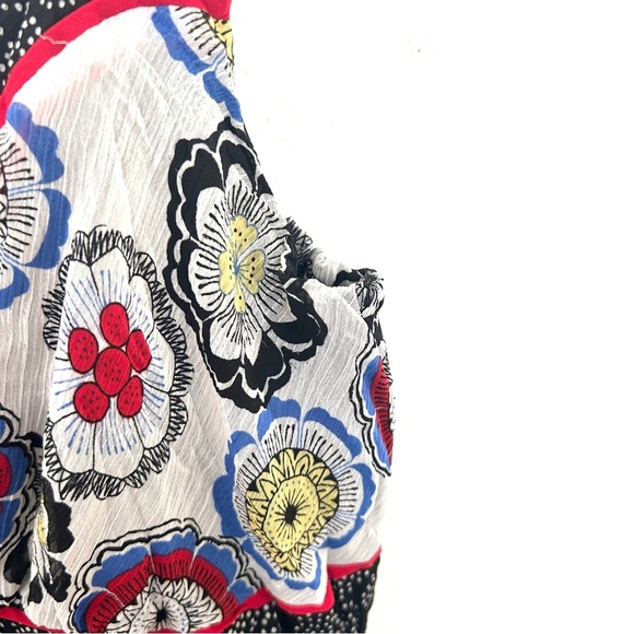 Bisou Bisou Mini Babydoll Dress Y2k Floral Sheer Garden Girl Festival Size Large - Picture 8 of 14